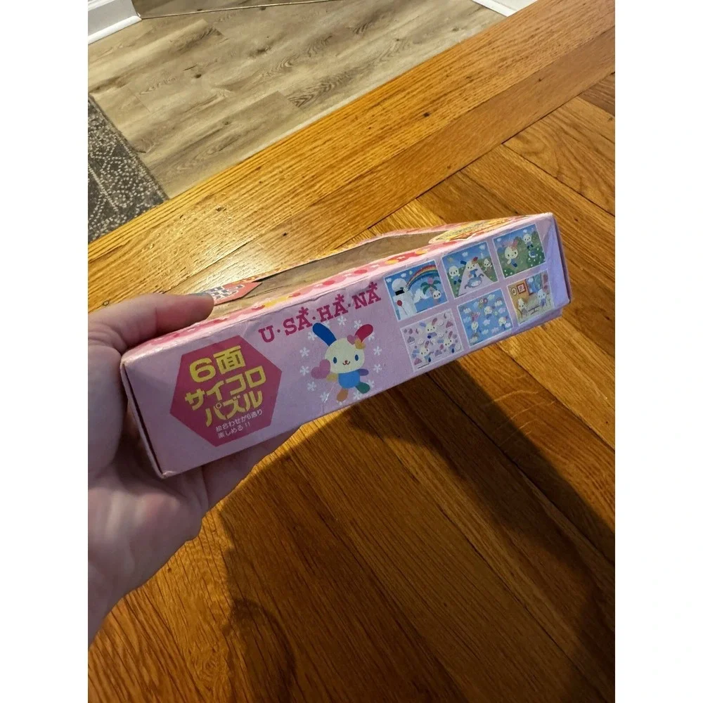 Sanrio Usahana 6 Sided Cube Block Puzzle (12 Cubes) Japanese Writing Rare 2005